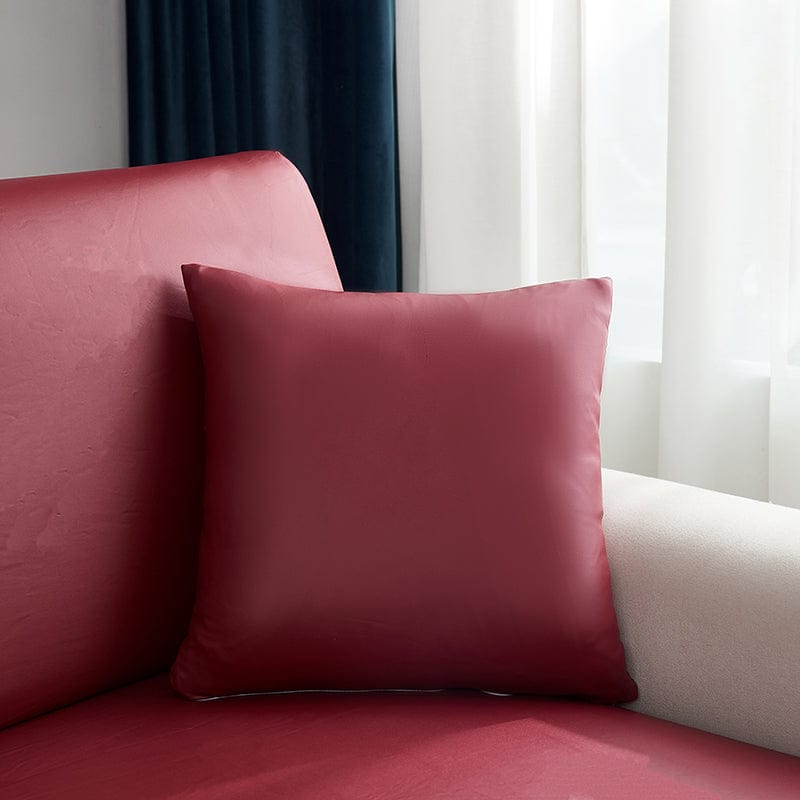 Bordeaux - 1 pezzo - Fodere di Cuscino in Similpelle Impermeabile 40x40cm