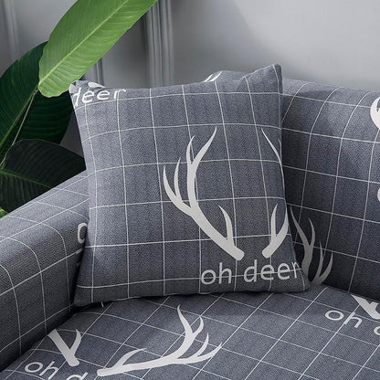 Deer - 2 pezzi - Fodere elasticizzate per cuscino 45X45cm