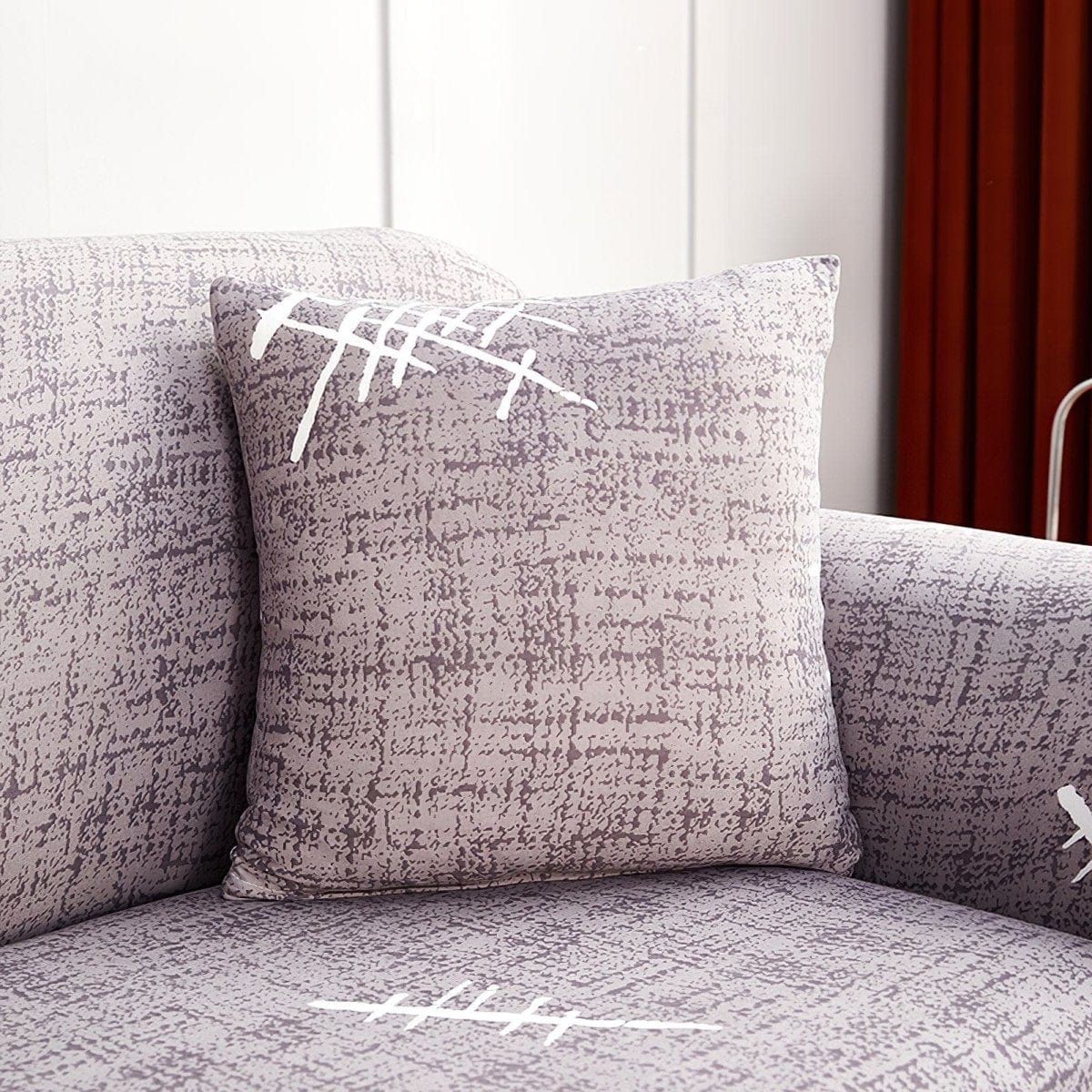 Grigio Fine - 2 pezzi - Fodere elasticizzate per cuscino 45X45cm