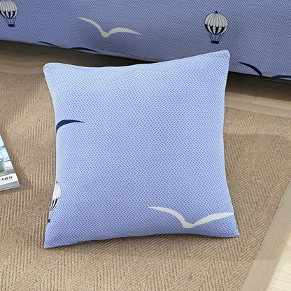 Blu Ivory Gull - 2 pezzi - Fodere elasticizzate per cuscino 45X45cm