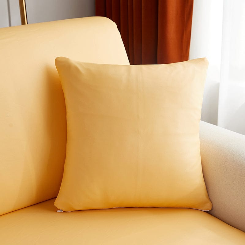 Giallo - 1 pezzo - Fodere di Cuscino in Similpelle Impermeabile 40x40cm