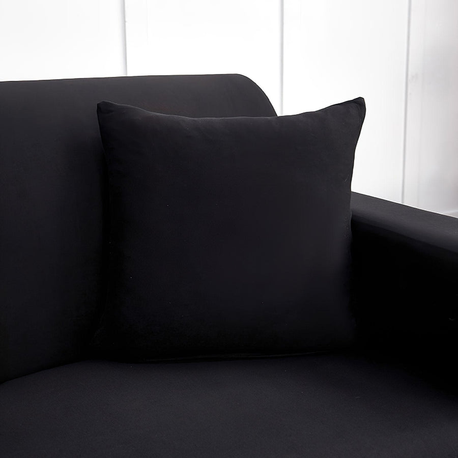 Nero - 2 pezzi - Fodere elasticizzate per cuscino 45X45cm