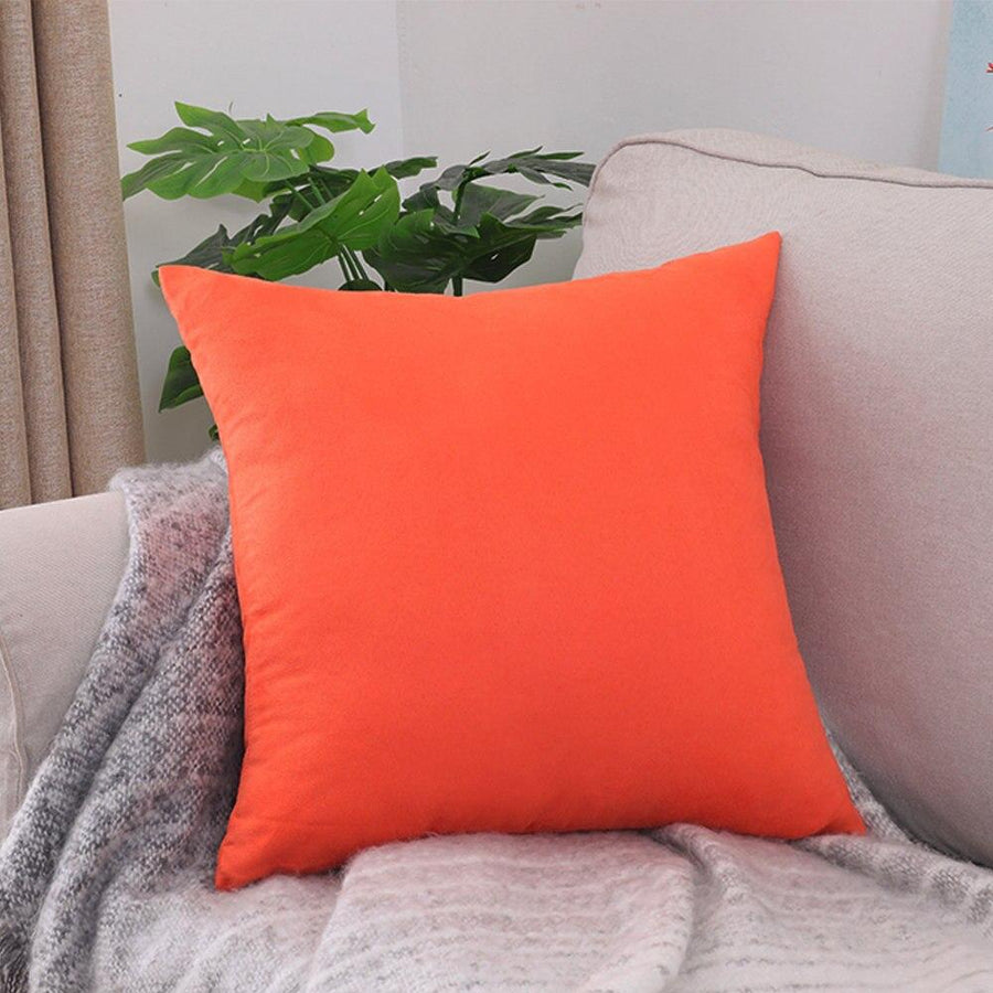 Arancione - 2 pezzi - Fodere elasticizzate per cuscino 45X45cm