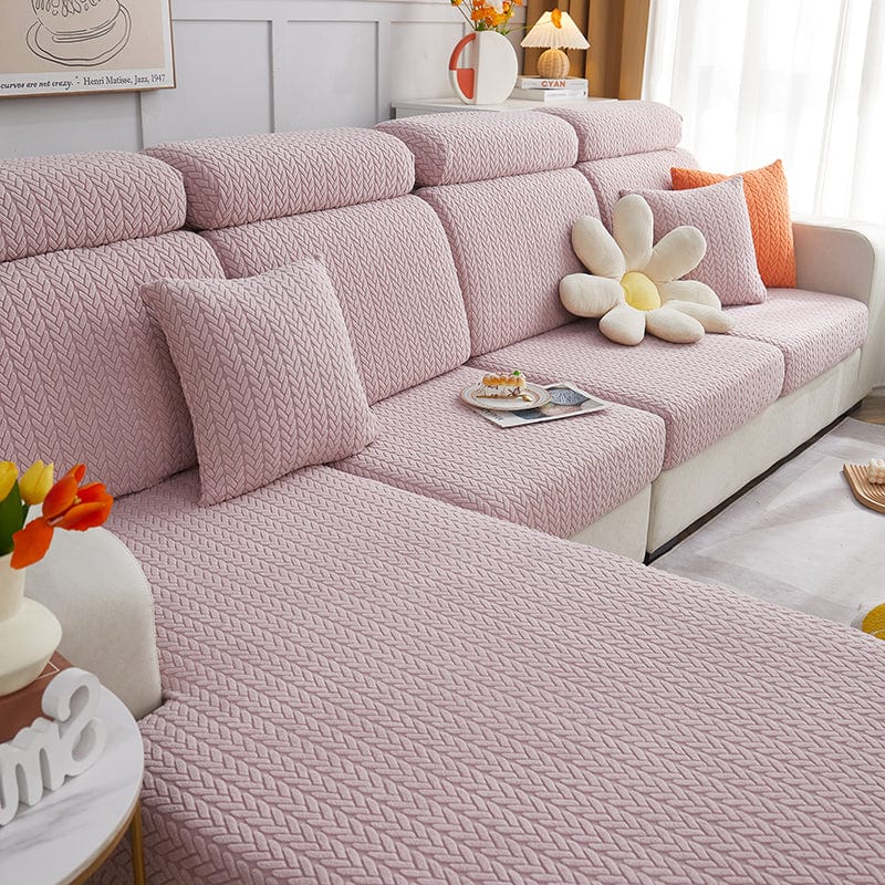 Rosa chiaro Motivo Wool - 1 pezzo - Fodere di Cuscino 45x45cm