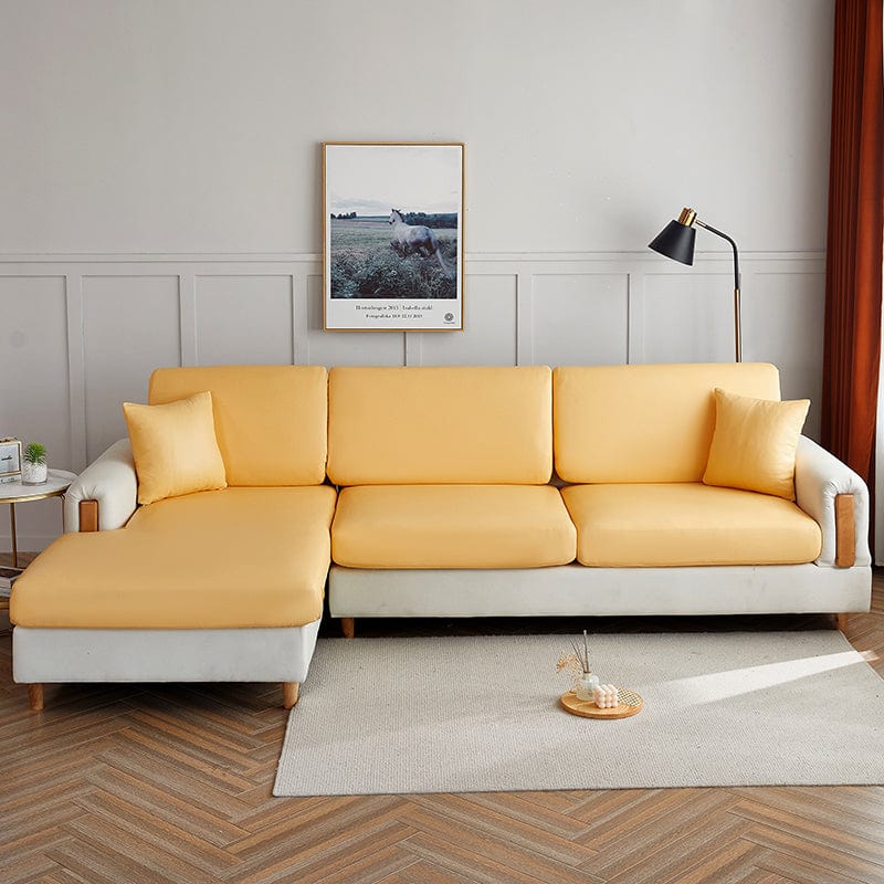 Giallo - Fodera in Simili Impermeabile cuir per Cuscini di Divano