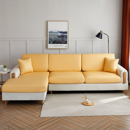 Giallo - Fodera in Simili Impermeabile cuir per Cuscini di Divano