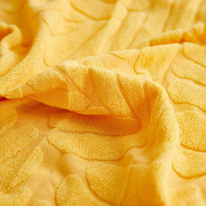 Giallo - Fodera in pile per cuscini di divano - Motivo Palma