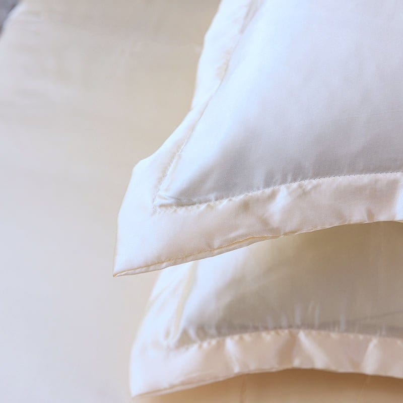 Beige chiaro type satin - Drap Fodera / Copripiumino / 2 taies d'oreiller