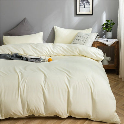 Bianco panna - Drap Fodera / Copripiumino / 2 taies d'oreiller