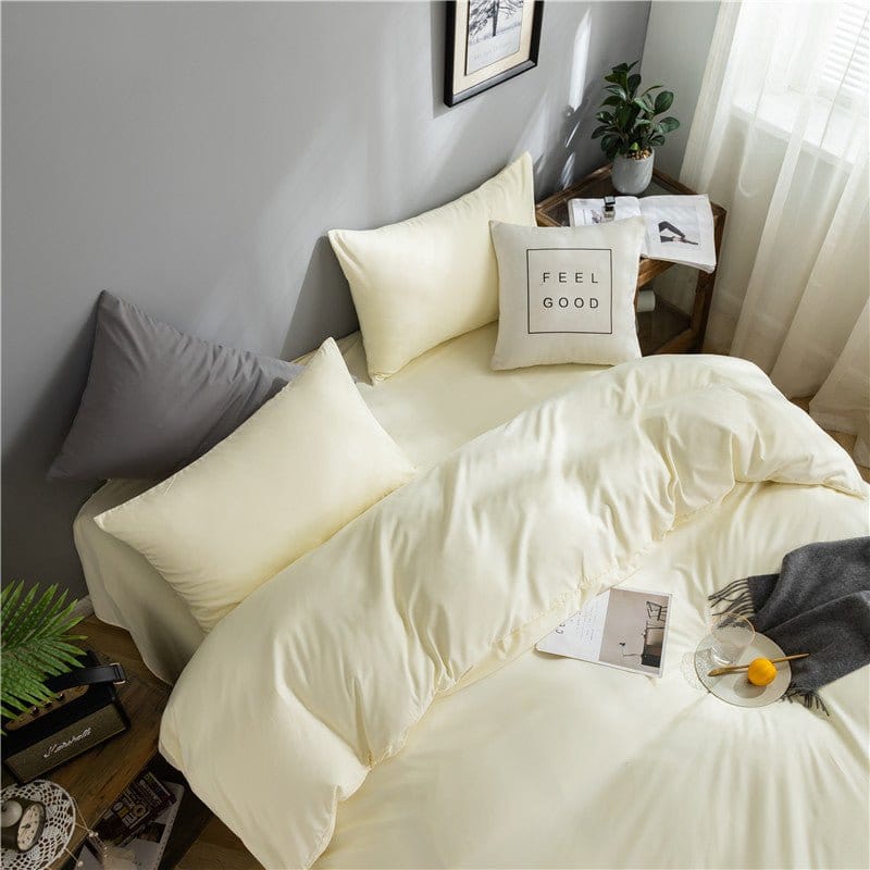 Bianco panna - Drap Fodera / Copripiumino / 2 taies d'oreiller