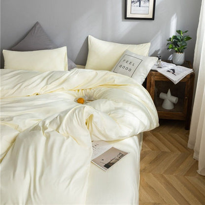 Bianco panna - Drap Fodera / Copripiumino / 2 taies d'oreiller