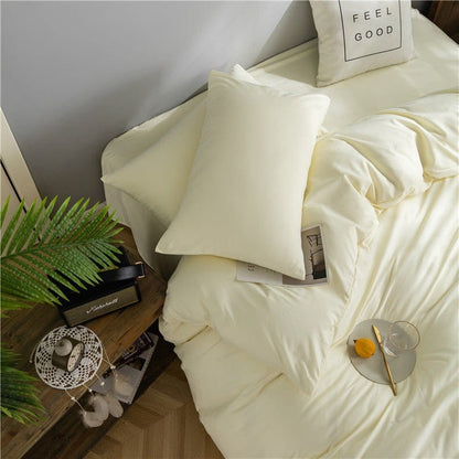 Bianco panna - Drap Fodera / Copripiumino / 2 taies d'oreiller