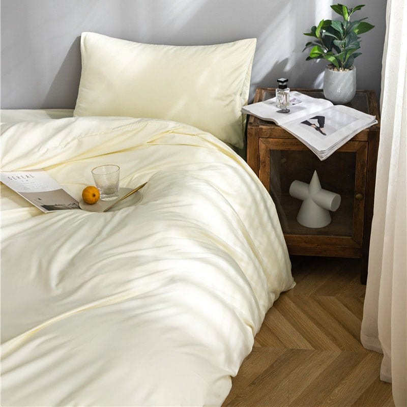 Bianco panna - Drap Fodera / Copripiumino / 2 taies d'oreiller