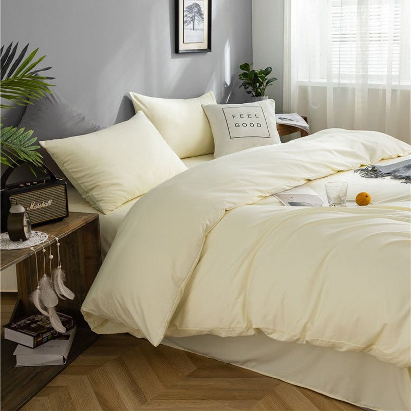 Bianco panna - Drap Fodera / Copripiumino / 2 taies d'oreiller