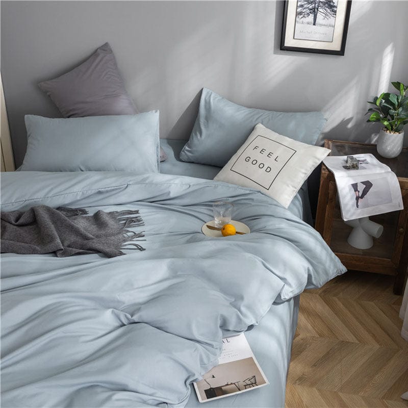 Azzurro cielo - Drap Fodera / Copripiumino / 2 taies d'oreiller