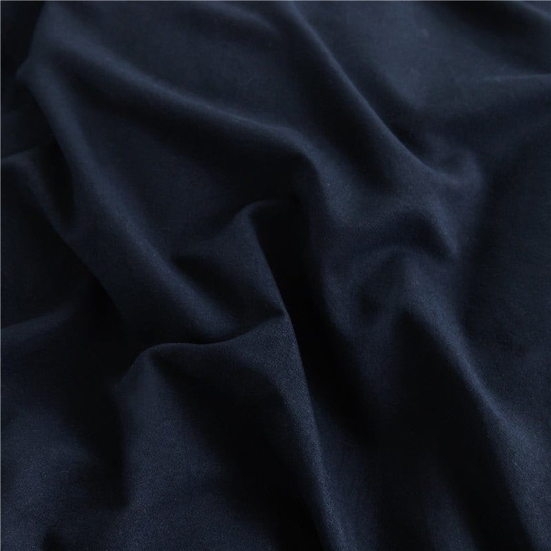 Blu marine - Drap Fodera / Copripiumino / 2 taies d'oreiller