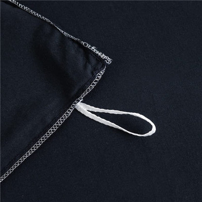 Blu marine - Drap Fodera / Copripiumino / 2 taies d'oreiller