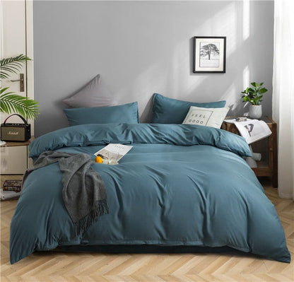 Blu persan - Drap Fodera / Copripiumino / 2 taies d'oreiller