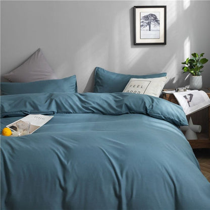 Blu persan - Drap Fodera / Copripiumino / 2 taies d'oreiller