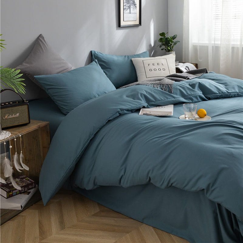 Blu persan - Drap Fodera / Copripiumino / 2 taies d'oreiller