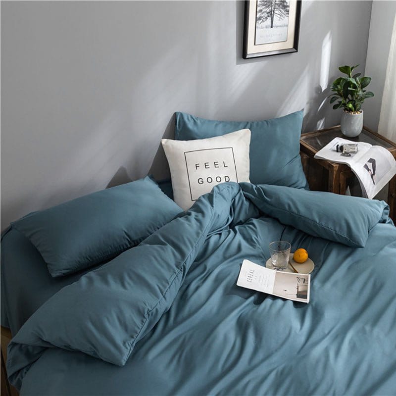 Blu persan - Drap Fodera / Copripiumino / 2 taies d'oreiller