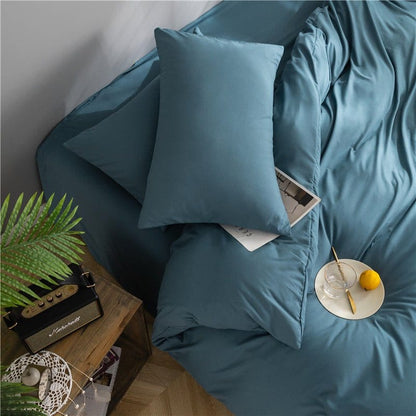 Blu persan - Drap Fodera / Copripiumino / 2 taies d'oreiller
