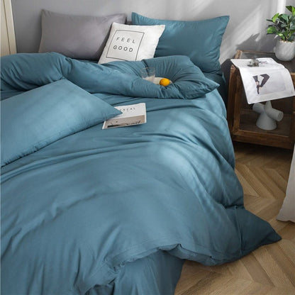 Blu persan - Drap Fodera / Copripiumino / 2 taies d'oreiller