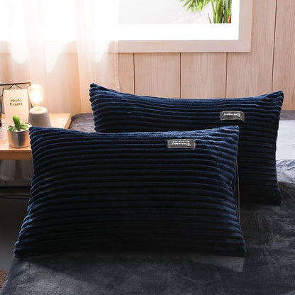Blu marine Velluto - Drap Fodera / Copripiumino / Taies d'oreiller