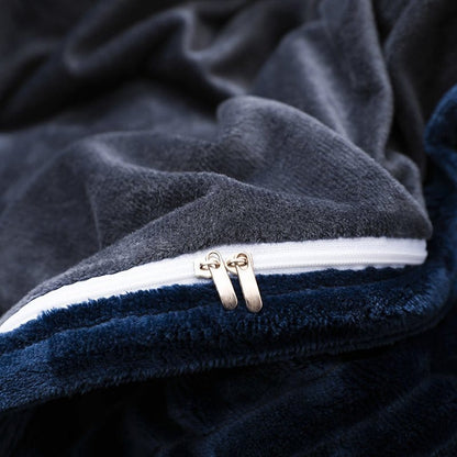 Blu marine Velluto - Drap Fodera / Copripiumino / Taies d'oreiller