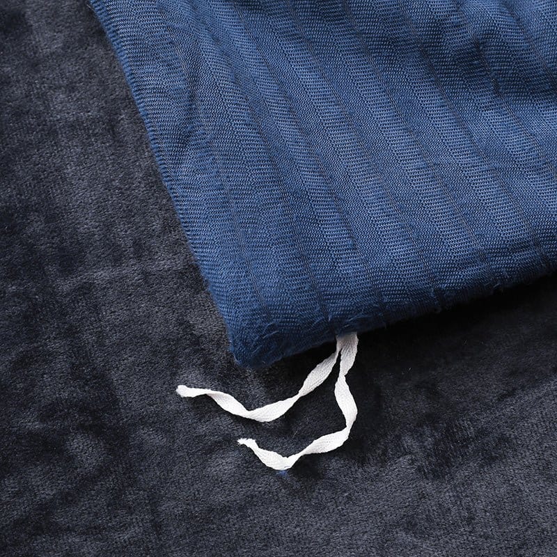 Blu marine Velluto - Drap Fodera / Copripiumino / Taies d'oreiller