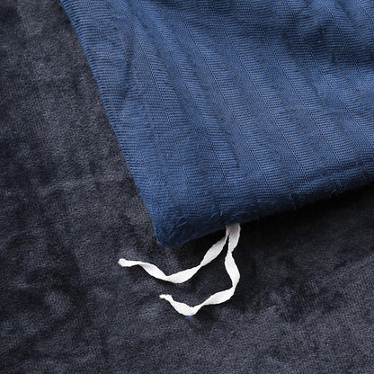 Blu marine Velluto - Drap Fodera / Copripiumino / Taies d'oreiller