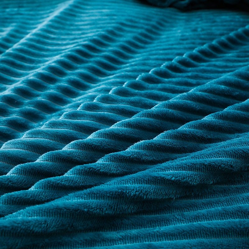 Blu turquoise Velluto - Drap Fodera / Copripiumino / Taies d'oreiller