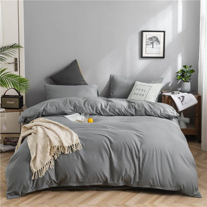 Grigio chiaro - Drap Fodera / Copripiumino / 2 taies d'oreiller
