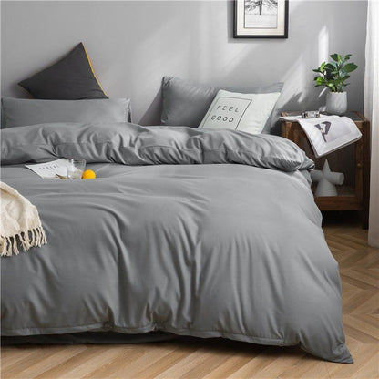 Grigio chiaro - Drap Fodera / Copripiumino / 2 taies d'oreiller