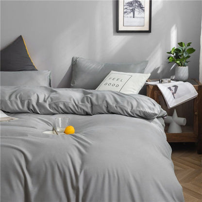 Grigio chiaro - Drap Fodera / Copripiumino / 2 taies d'oreiller