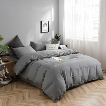 Grigio chiaro - Drap Fodera / Copripiumino / 2 taies d'oreiller