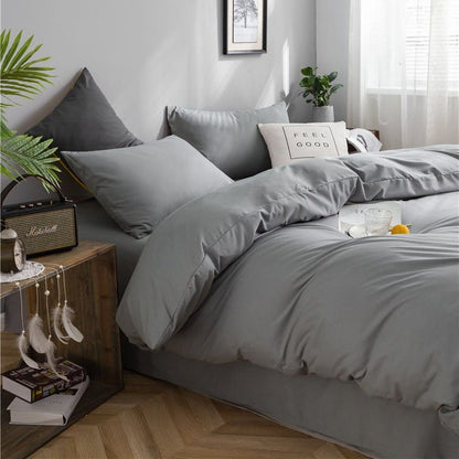 Grigio chiaro - Drap Fodera / Copripiumino / 2 taies d'oreiller