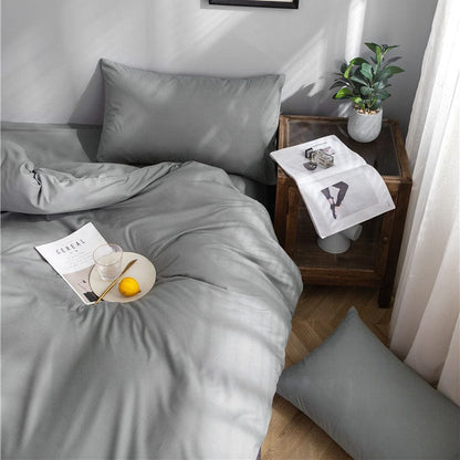 Grigio chiaro - Drap Fodera / Copripiumino / 2 taies d'oreiller
