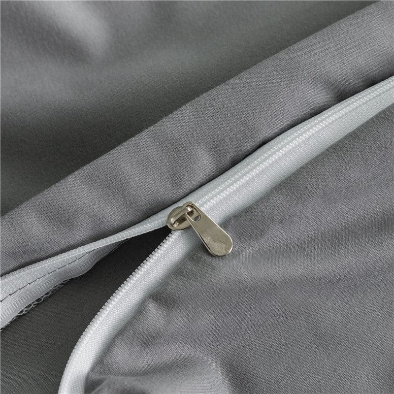 Grigio chiaro - Drap Fodera / Copripiumino / 2 taies d'oreiller