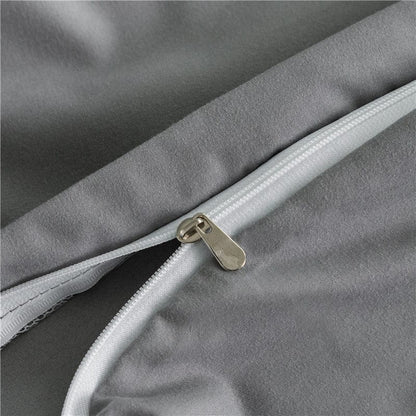 Grigio chiaro - Drap Fodera / Copripiumino / 2 taies d'oreiller