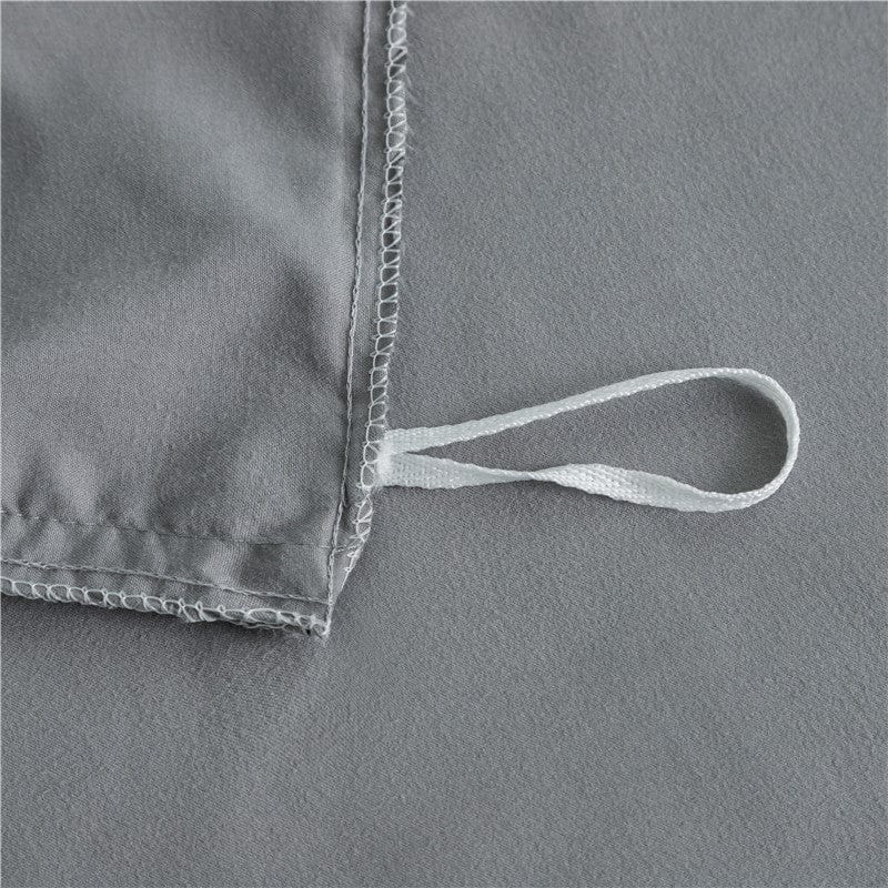 Grigio chiaro - Drap Fodera / Copripiumino / 2 taies d'oreiller