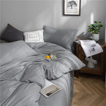 Grigio chiaro - Drap Fodera / Copripiumino / 2 taies d'oreiller