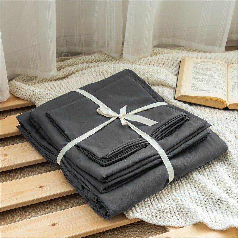 Grigio - Drap Fodera / Copripiumino / 2 taies d'oreiller