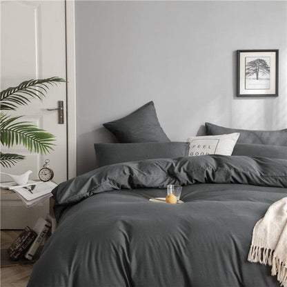 Grigio - Drap Fodera / Copripiumino / 2 taies d'oreiller