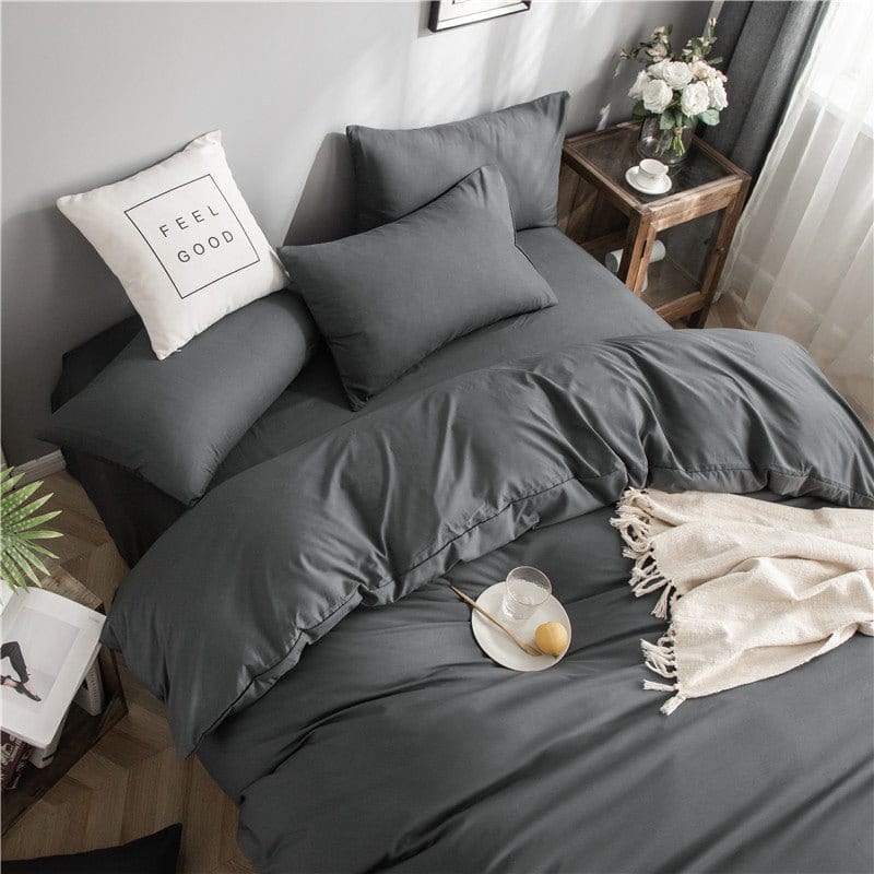 Grigio - Drap Fodera / Copripiumino / 2 taies d'oreiller