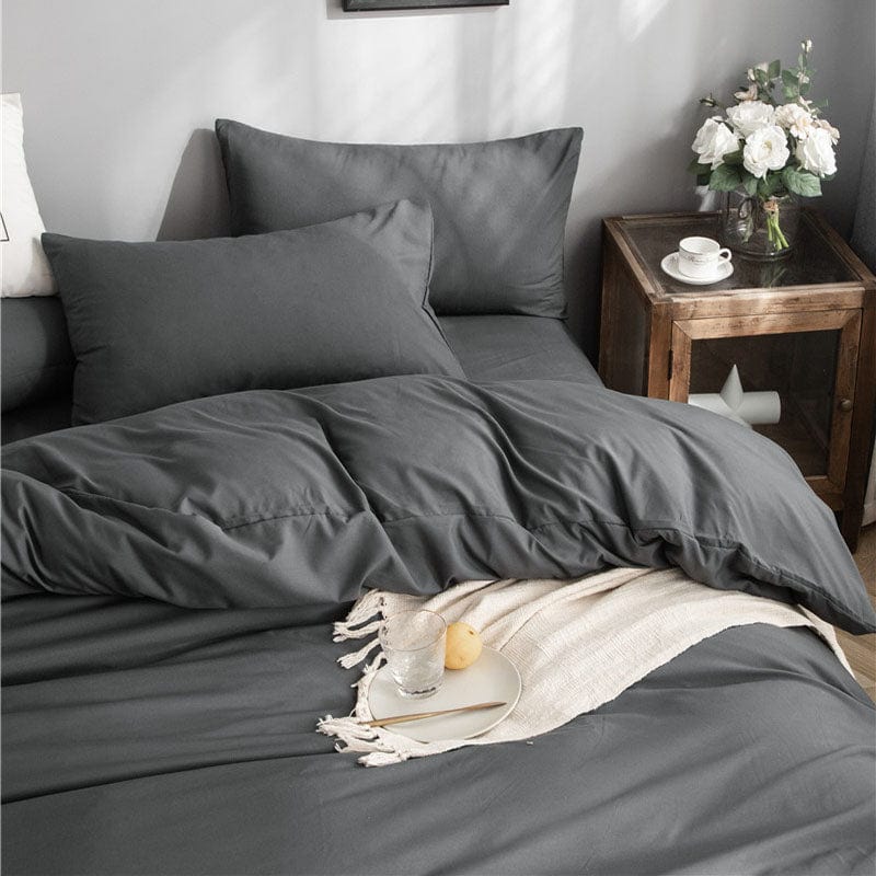 Grigio - Drap Fodera / Copripiumino / 2 taies d'oreiller