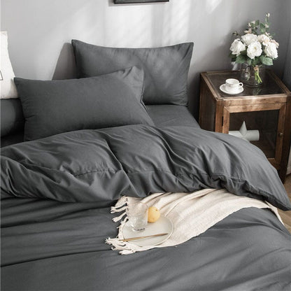 Grigio - Drap Fodera / Copripiumino / 2 taies d'oreiller