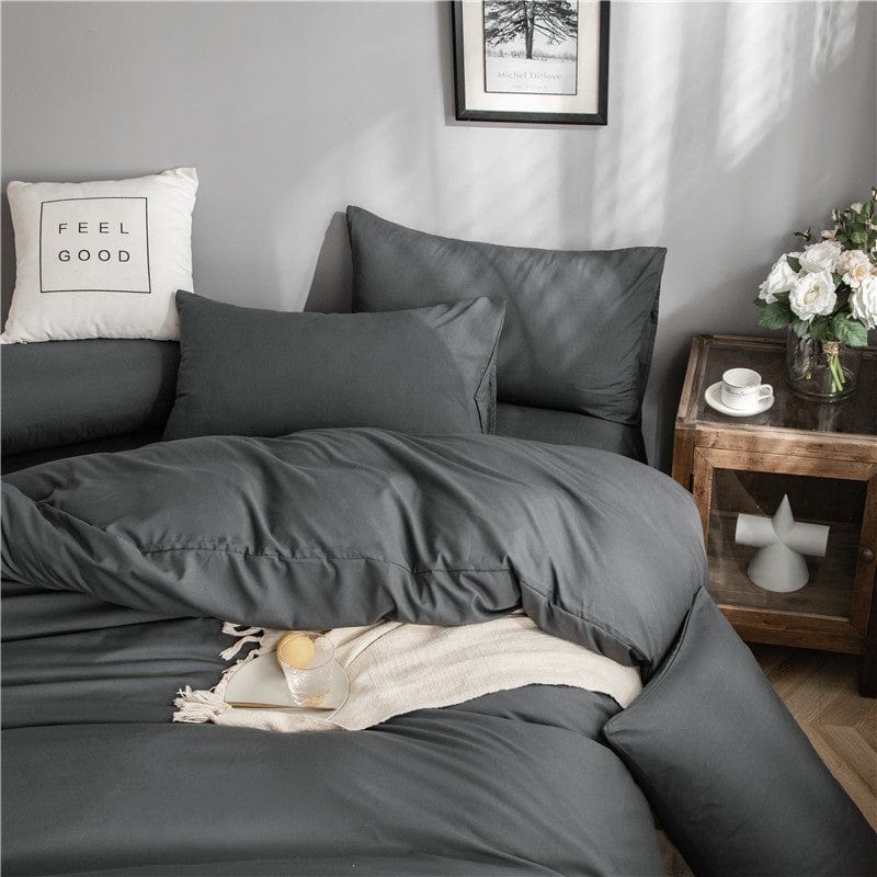 Grigio - Drap Fodera / Copripiumino / 2 taies d'oreiller