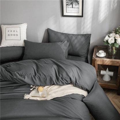 Grigio - Drap Fodera / Copripiumino / 2 taies d'oreiller