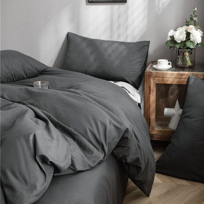 Grigio - Drap Fodera / Copripiumino / 2 taies d'oreiller